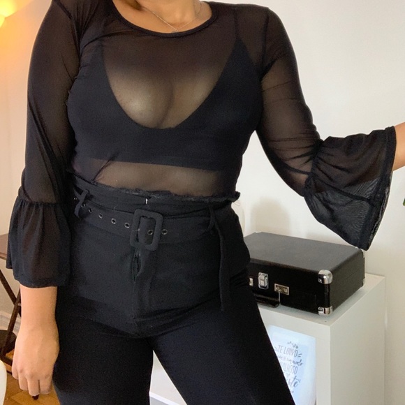 Black see-through top - Picture 1 of 4